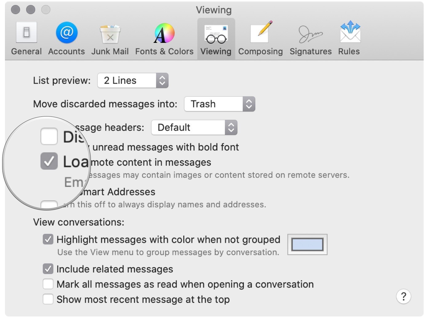 hide preview outlook for mac